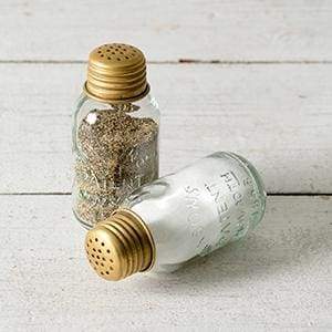 Mini Mason Jar Salt Shakers - Antique Brass - Box of 6 - Countryside Home Decor