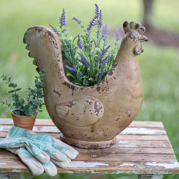 Large Hen Planter - Countryside Home Decor