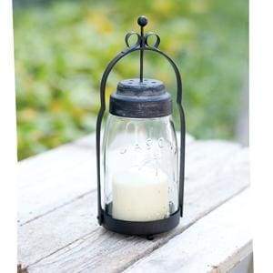 Quart Mason Jar Butler Lantern - Black - Countryside Home Decor