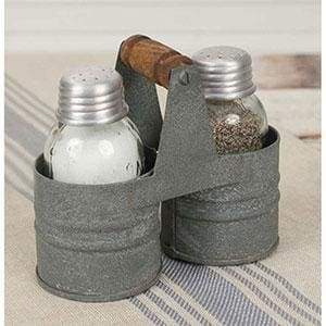 Salt and Pepper Can Caddy - Barn Roof - Box of 2 - Countryside Home Decor