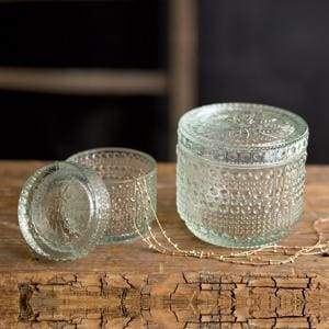 Set of Two Decorative Glass Jars - Countryside Home Decor