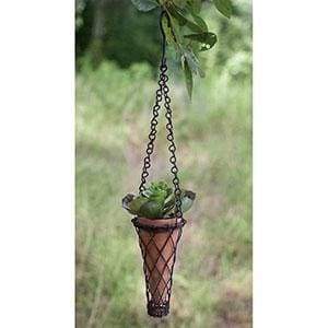 Small Hanging Terra Cotta Pot - Box of 2 - Countryside Home Decor
