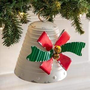 Small Holiday Bow Bell - Countryside Home Decor