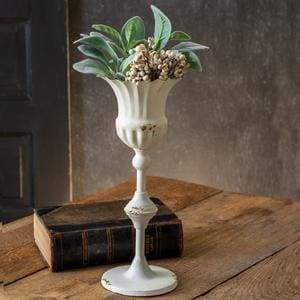 Tall Scalloped Cup with Base - Countryside Home Decor