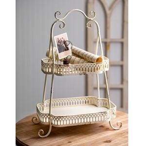 Two-Tier Chantilly Tray - Countryside Home Decor