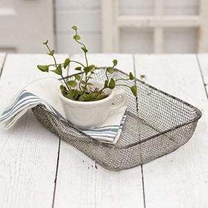 Woven Wire Table Basket - Box of 2 - Countryside Home Decor